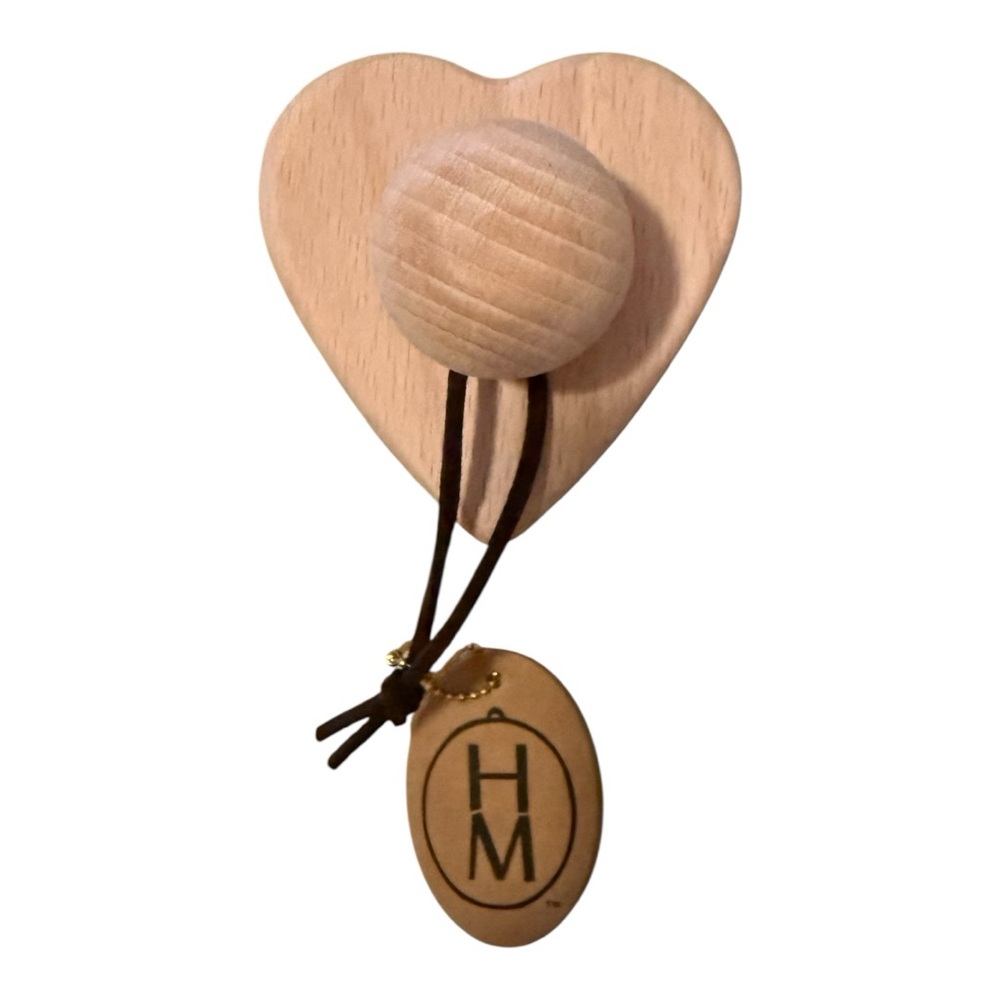 Heart-Shaped Wooden Brush With Handle